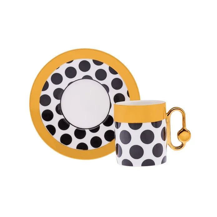 Istanbul Porcelain Dide 6-Person Coffee Cup Set 90 ml - Emsan Jordan