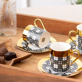 Istanbul Porcelain Deren 6-Piece Coffee Cup Set 90 ml - Emsan Jordan
