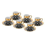 Istanbul Porcelain Deren 6-Piece Coffee Cup Set 90 ml - Emsan Jordan