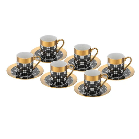 Istanbul Porcelain Deren 6-Piece Coffee Cup Set 90 ml - Emsan Jordan