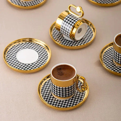 Istanbul Porcelain Hüma 6-Piece Coffee Cup Set 90 ml - Emsan Jordan