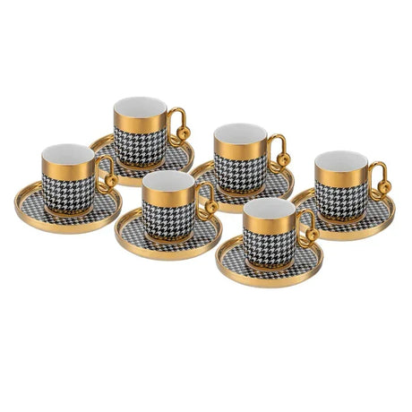 Istanbul Porcelain Hüma 6-Piece Coffee Cup Set 90 ml - Emsan Jordan
