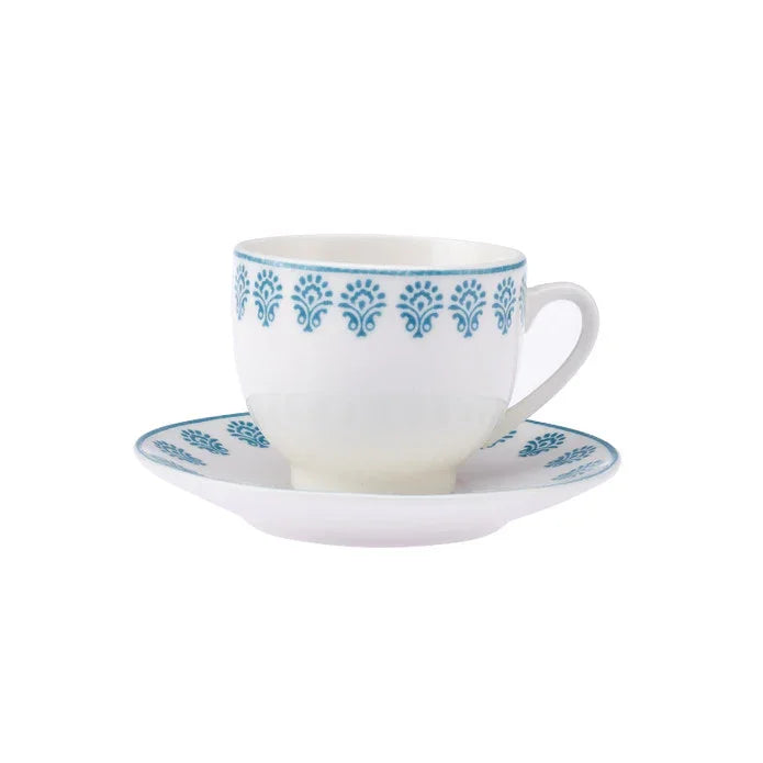 Emsan Sierra New Bone 2-Person Coffee Cup Set 90 ml Blue - Emsan Jordan