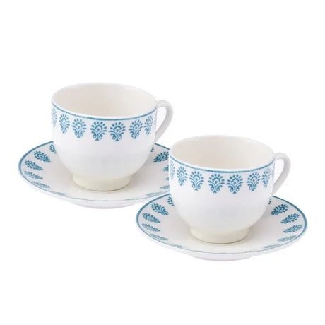 Emsan Sierra New Bone 2-Person Coffee Cup Set 90 ml Blue - Emsan Jordan