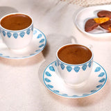 Emsan Sierra New Bone 2-Person Coffee Cup Set 90 ml Blue - Emsan Jordan