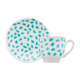 Emsan Eugeine New Bone 2-Person Coffee Cup Set 90 ml Green - Emsan Jordan