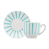 Emsan Mathilda New Bone 2-Person Coffee Cup Set 90 ml Green - Emsan Jordan