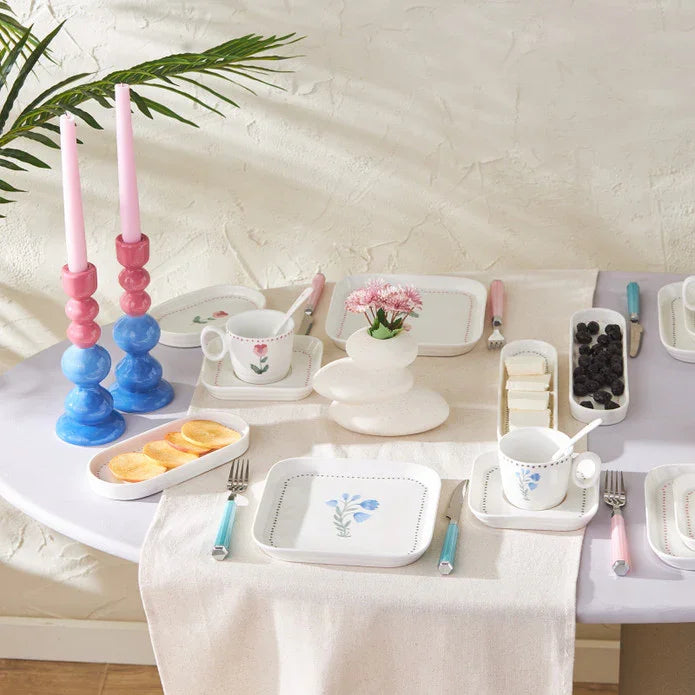 Emsan Viola 30-Piece Porcelain Breakfast Set for 6 People - Emsan Jordan