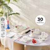 Emsan Viola 30-Piece Porcelain Breakfast Set for 6 People - Emsan Jordan