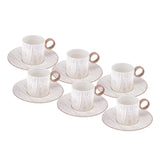 Istanbul Porcelain Ayda 6-Person Coffee Cup Set 90 ml - Emsan Jordan