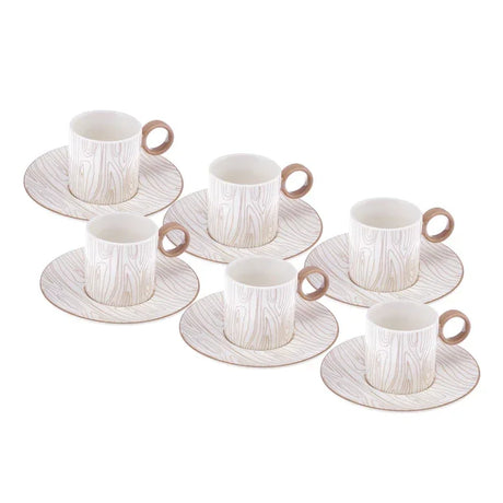 Istanbul Porcelain Ayda 6-Person Coffee Cup Set 90 ml - Emsan Jordan