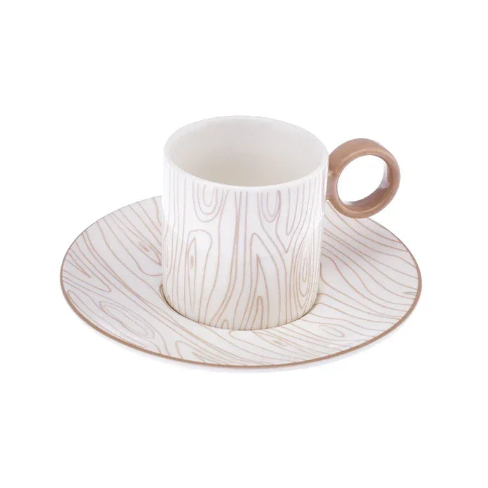 Istanbul Porcelain Ayda 6-Person Coffee Cup Set 90 ml - Emsan Jordan