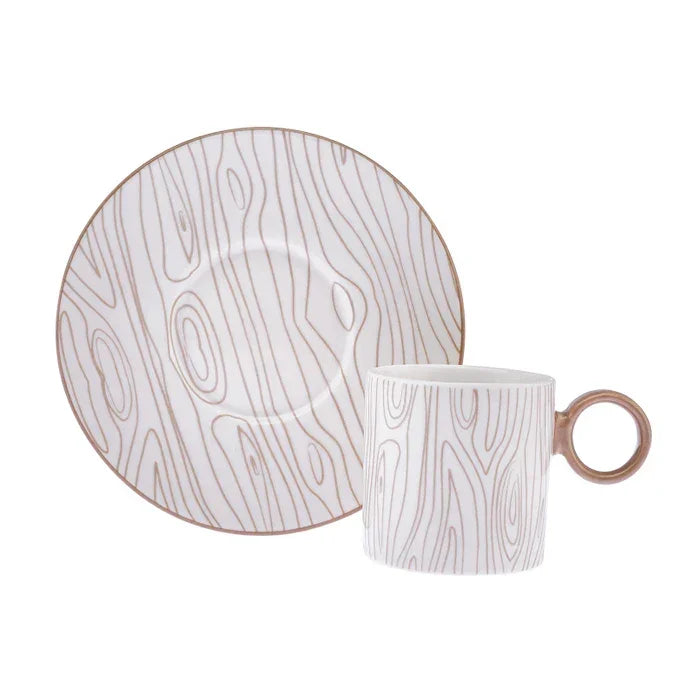 Istanbul Porcelain Ayda 6-Person Coffee Cup Set 90 ml - Emsan Jordan