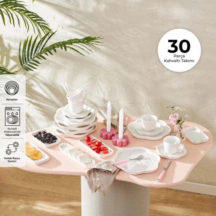 Emsan Florist 30-Piece Porcelain Breakfast Set for 6 People - Emsan Jordan