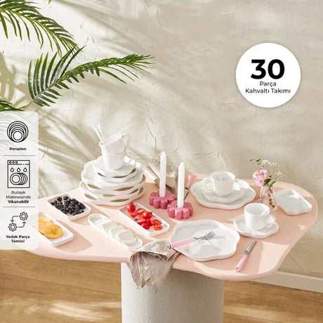 Emsan Florist 30-Piece Porcelain Breakfast Set for 6 People - Emsan Jordan