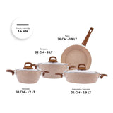 Emsan Royal Natural 7-Piece Cookware Set - Emsan Jordan