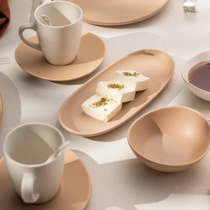 Istanbul Porcelain Belin 32-Piece Breakfast Set for 6 People - Emsan Jordan