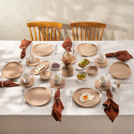 Istanbul Porcelain Belin 32-Piece Breakfast Set for 6 People - Emsan Jordan