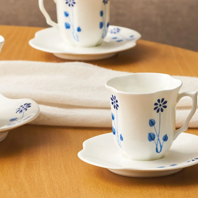 Istanbul Porcelain Rose Petal 2-Person Coffee Cup Set 100 ml - Emsan Jordan