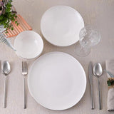 Emsan Fine Bone Freya 18-Piece Round Dinner Set Platinum for 6 People - Emsan Jordan