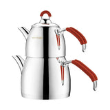 Emsan Mina Maxi Size Teapot Set Red 1.25 - 2.5 Liters - Emsan Jordan