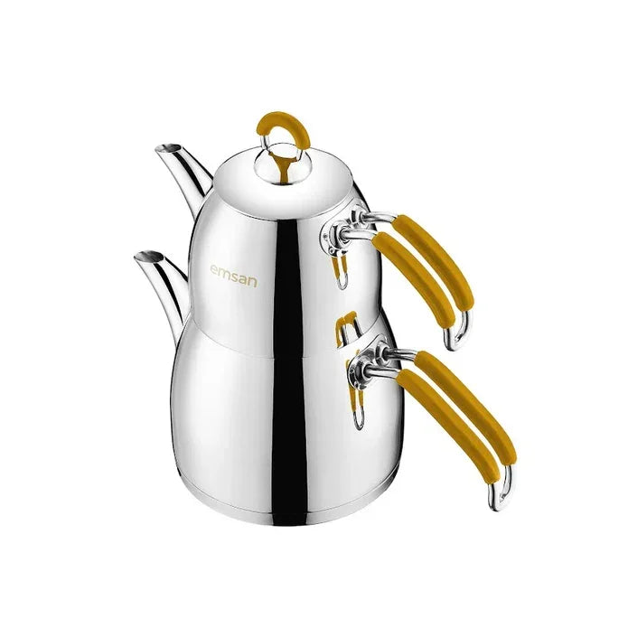 Emsan Mina Mini Teapot Set Yellow 0.60 – 1.25 Liters - Emsan Jordan