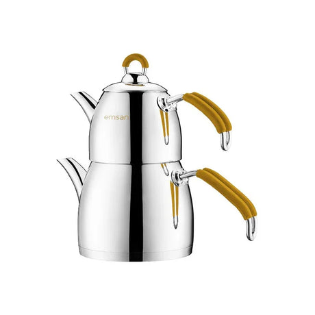 Emsan Mina Mini Teapot Set Yellow 0.60 – 1.25 Liters - Emsan Jordan
