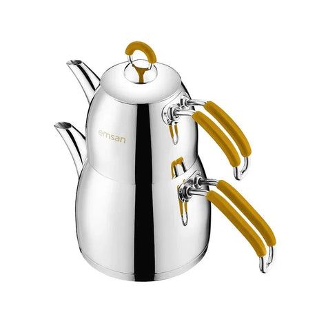 Emsan Mina Midi Teapot Set Yellow 0.75 – 2.0 Liters - Emsan Jordan