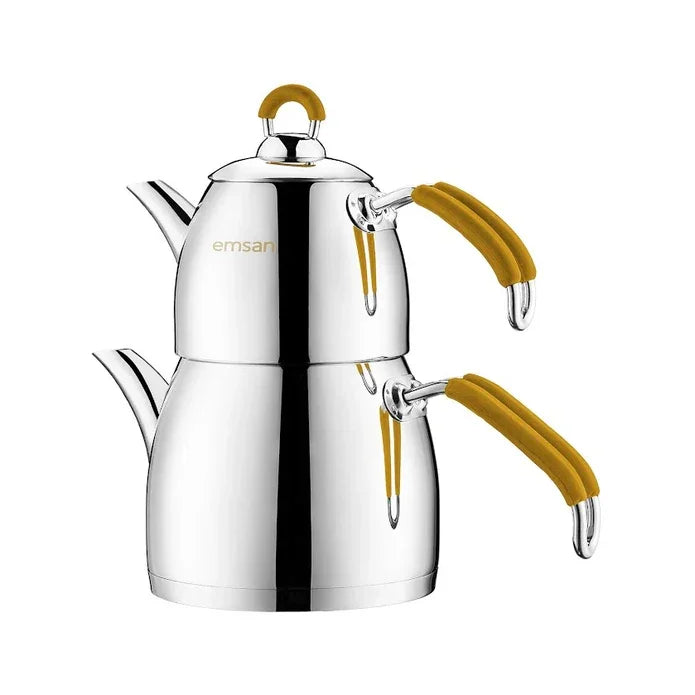 Emsan Mina Midi Teapot Set Yellow 0.75 – 2.0 Liters - Emsan Jordan