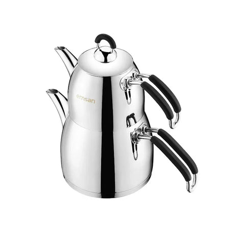 Emsan Mina Mini Teapot Set Black 0.60 – 1.25 Liters - Emsan Jordan