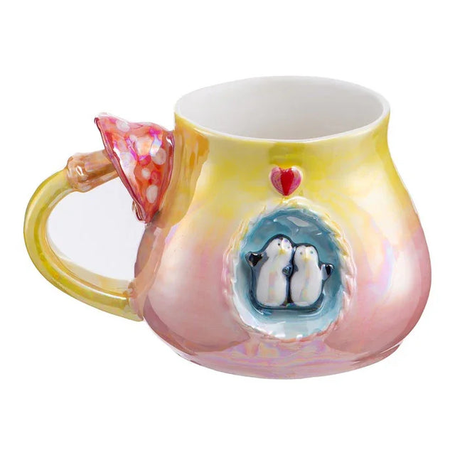 Istanbul Porcelain Penguin Mug 400 ML Pink - Emsan Jordan