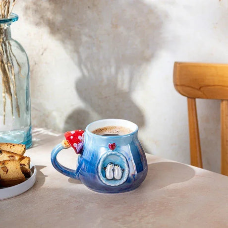 Istanbul Porcelain Penguin Mug 400 ML Navy Blue - Emsan Jordan