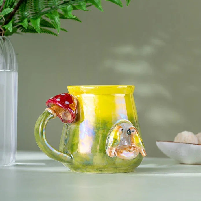 Istanbul Porcelain Tropical Mug 400 ML Green - Emsan Jordan