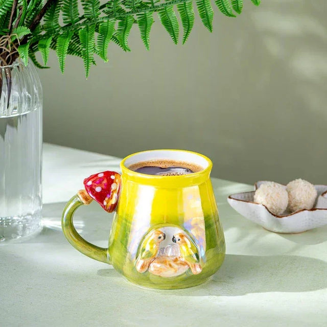 Istanbul Porcelain Tropical Mug 400 ML Green - Emsan Jordan