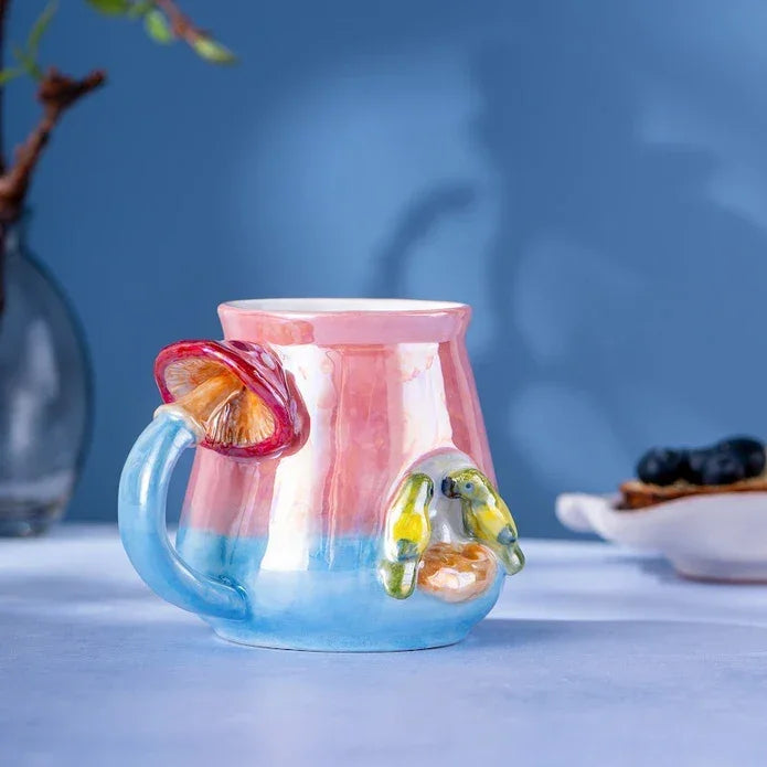 Istanbul Porcelain Tropical Mug 400 ML Pink - Emsan Jordan