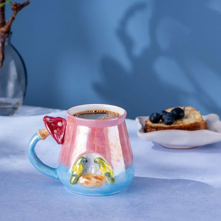 Istanbul Porcelain Tropical Mug 400 ML Pink - Emsan Jordan