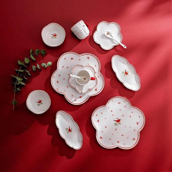 Emsan Myna Porcelain 32-Piece Breakfast Set for 6 People - Emsan Jordan