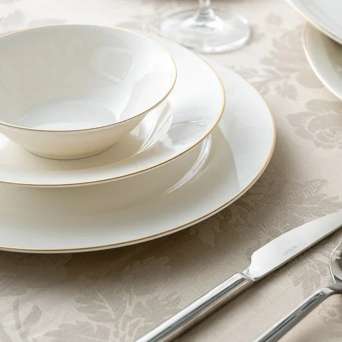 Emsan New Bone Frezya 56-Piece 12-Person Round Dinner Set Gold - Emsan Jordan
