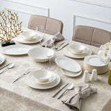 Emsan New Bone Frezya 56-Piece 12-Person Round Dinner Set Gold - Emsan Jordan