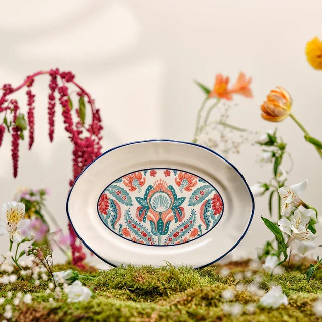 Emsan Hasbahçe Canoe Plate 25 cm - Emsan Jordan