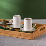 Emsan Ekose Pattern Double Coffee Cup 150 cc Gold - Emsan Jordan