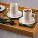 Emsan Ekose Pattern Double Coffee Cup 150 cc Gold - Emsan Jordan