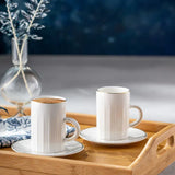 Emsan Double Line Pattern Double Coffee Cup 150 cc Gold - Emsan Jordan