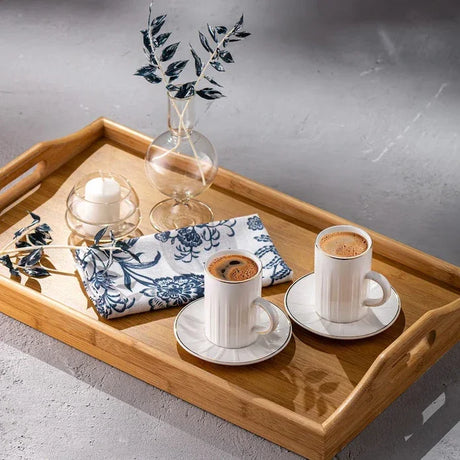 Emsan Double Line Pattern Double Coffee Cup 150 cc Gold - Emsan Jordan