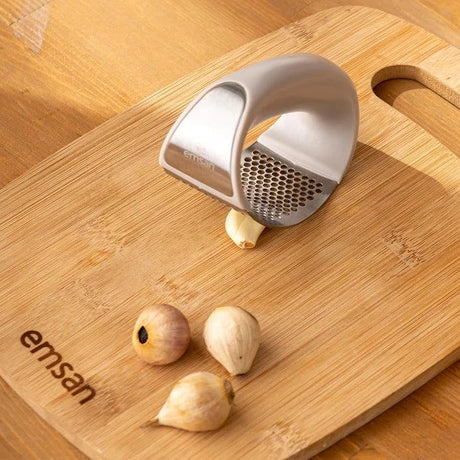 Emsan Soft Stainless Steel Garlic Press - Emsan Jordan