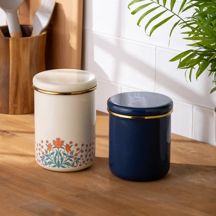 Emsan Hasbahçe Medium-Sized Enamel Jar - Emsan Jordan