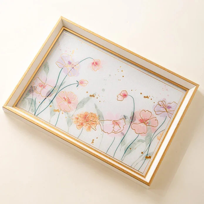 Emsan Flora Tray Gold – 31×46 cm - Emsan Jordan