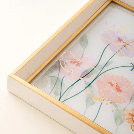 Emsan Flora Tray Gold – 31×46 cm - Emsan Jordan