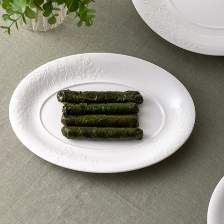 Istanbul Porcelain Magnolia Canoe Plate 35 cm - Emsan Jordan