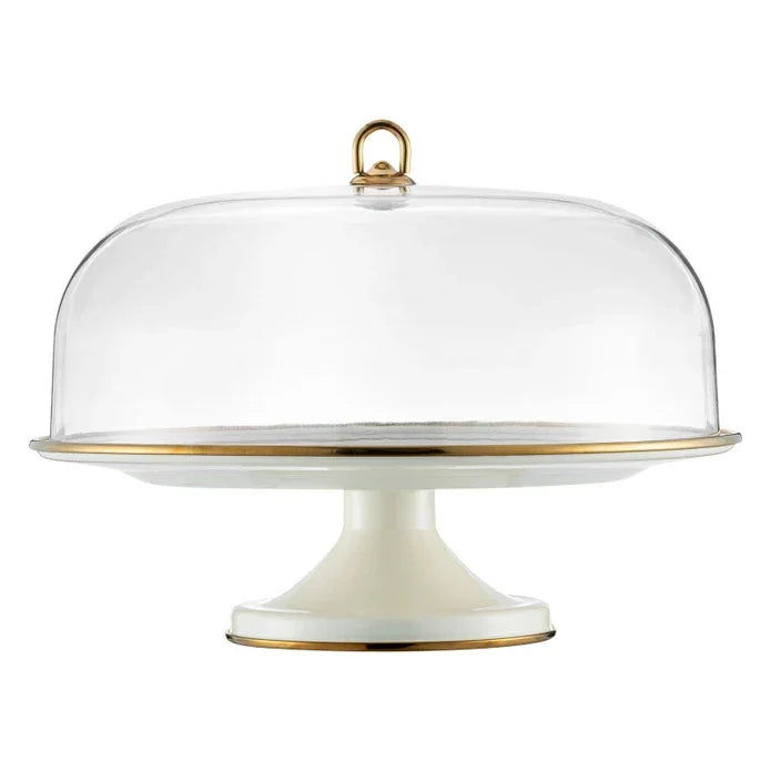 Emsan Hasbahçe Enamel Cake Stand with Dome – 31 cm - Emsan Jordan